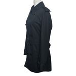 Burberry  Brit Trench Coat Women’s Small Black Belted Double Breasted Classic Photo 4