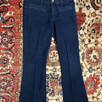 Banana Republic  Classic Wide Leg Flare Jeans Women Dark Blue Pleated High Rise Photo 0