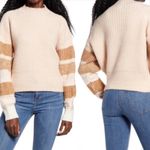 Topshop Knit Pink & Brown Striped Women Mohair Sweater Medium Photo 1