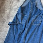 Distressed Denim Overall Dress SIZE XS Blue Photo 4