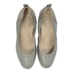 Vionic Jacey Gray Leather Wedge Leopard Accent Comfort Shoes Size 6 Photo 3