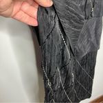 Francesca of Damon for starington black beaded silk dress‎ size 8 Photo 8