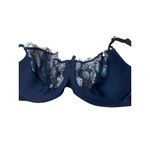 Victoria's Secret  Dream Angels Navy Floral Pushup Without Padding Bra 32D NWT Photo 2