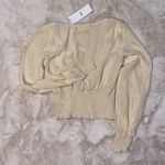 Urban Outfitters  UO Ruth V-Neck Creme Blouse XS Extra Small NEW NWT Photo 1