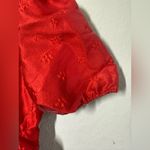 NWT Sister Jane Jacquard Mini Dress With Open Heart Back Sz Medium Red Photo 5