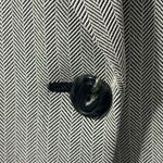 Jones New York  Blazer Suit Jacket Size 14 Grey  Black herringbone tweed Lined Photo 3