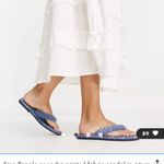 Free People Women's Blue Es Verdra Canvas Sandal Photo 1