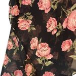 Live 4 Truth . Sheer‎ Kimono/Duster. Size Small Black w/roses. Polyester. Photo 4
