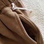 Good American Raw Edge Hem Sweat Shorts Color: PUO1 Brown/Tan Size 2 = M Photo 4