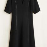 Mango Front Slit Asymmetric Black Dress Photo 8