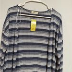 Ginger G  Navy and White Striped Long Sleeve Dress Photo 7