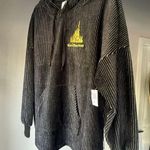 Disney NWT World 50th Anniversary Spirit Jersey Hoodie Gold And Black Castle Photo 5
