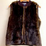 Parkhurst Faux Fur Vest Size Large Brown Photo 0