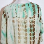 Chic Soul  Green and Brown Tie-Dye Boho Blouse Size 2XL Green Tie-Dye Blouse Photo 5