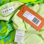 RHODE Maci Geometric Puff Sleeve Midi Dress, Electric Eden, 8 (US) Green Photo 6