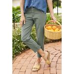 Frank & Eileen Wicklow Italian Twill Chino Cropped Trouser Pant Rosemary Size 4 Green Photo 1