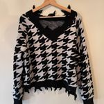 Distressed V Neck Sweater Size L Photo 1