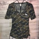 PINK - Victoria's Secret Pink Victoria’s Secret camo shirt size small pink vs v neck camo shirt loose top Photo 0