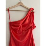 Free People  Victoria Peach Orange One Shoulder Maxi Dress Size 8 Photo 9