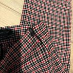 Urban Outfitters Plaid Stretch Crop Kick Flare Pants red black Sz 0 Photo 5