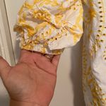 California Moon Rise Tie Front Crochet Blouse White Size M Photo 5