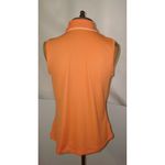 Lady Hagen NWT New Golf Top Sleeveless Piped Polo Orange Mandarin Button S Photo 2