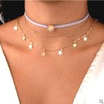 Boho Choker Necklace Gold Photo 0