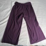 Pact Women's XL Purple Wide Leg Cropped Pants Tie Waist Organic Cotton Boho Photo 6