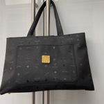 MCM  Visetos  Germany triple entry tote, rear & center zrpper &  pocket Gold Photo 0