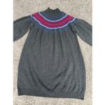 Lane Bryant  Turtleneck Fair Isle Sweater Dress Gray Pink Aztec Plus Size 26/28 Photo 7