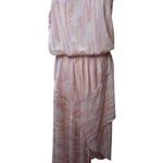 Cato Asymmetrical Pink and White Dress Photo 0