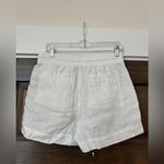 Athleta  100% Linen White Shorts Size 4 Photo 5