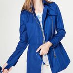 Michael Kors Womens Blue Trench Coat Photo 0