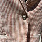 Michael Stars  Women’s Striped 3/4 Sleeve Linen Blazer w Pockets Size M Photo 2