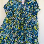 Oscar de la Renta Women's Dress, Blue Floral, Size S Photo 4