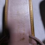 Vtg 1970s Lavender Metallic Faux Leather Embellished Wedge Slide Sandals Sz 6.5 Purple Photo 3