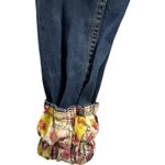 Desigual  Jeans Women's Puffy Cuff Hem Dark Wash Floral Size 30‎ Photo 1