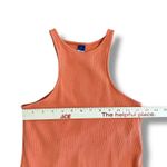 Old Navy  Tank Midi Dress Women’s M Orange Bodycon Stretch Cotton Racerback Photo 2