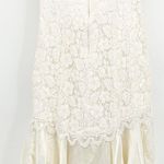 Betsy and Adam Womens Vintage 80s Ivory Lace Bridal Prom Formal Dress Size 16 Photo 1
