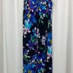 Lane Bryant Blue Floral Sleeveless Knit Maxi Dress Sz.18/20 Photo 0