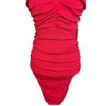 Lena Red Lace Bodycon Dress ruched cocktail party sleeveless sexy Size M Photo 5