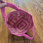 Eilaf Crochet Howdah Pink & Beige Tote Bag Photo 4