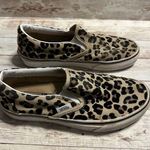 Vans  Slip On Sneakers Women's Size 6 Leopard Animal Print Canvas Shoes Comfy Photo 2