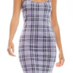 lavender and black plaid mini dress Purple Photo 0