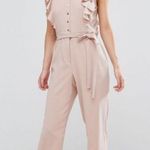 River Island Asos Dusty Pink Ruffle Frill Kawaii Overall Jumpsuit Jumper size 0 Photo 4
