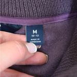 Lands' End  Women's M Purple Quarter Zip Mock Neck Sherpa Pullover Photo 7