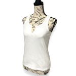 Articles of Society Articles Society S NWT White Ribbed Cotton Tank Top Slit Neck Summer Sleeveless Photo 3