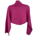 Free People NWT  Billie Mock Neck Cropped Sweater Size‎ XS in Pink Rose Photo 3