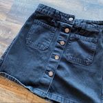Bershka BSKGIRL Button Front Skirt Black Size 2 Photo 6