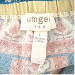 Umgee  Scarf Print Knee Length Dress Size Large Bohemian Multicolor Off Shoulder Photo 12